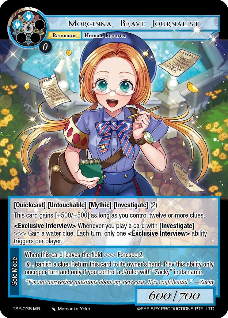 Morginna, Brave Journalist (TSR-036 MR) [The Battle at the Sacred Ruins] | Jomio and Rueliete's Cards and Comics