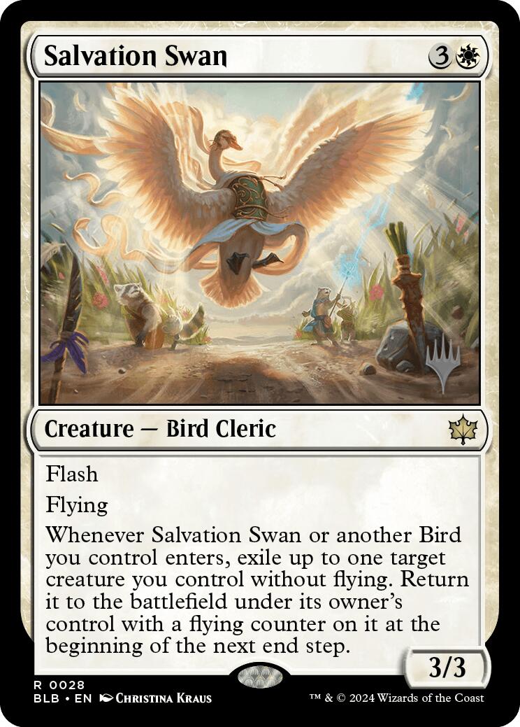 Salvation Swan (Promo Pack) [Bloomburrow Promos] | Jomio and Rueliete's Cards and Comics