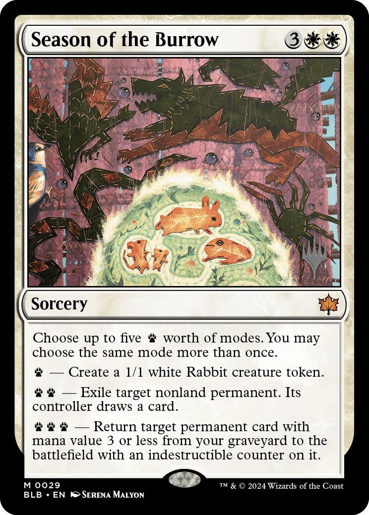 Season of the Burrow (Promo Pack) [Bloomburrow Promos] | Jomio and Rueliete's Cards and Comics