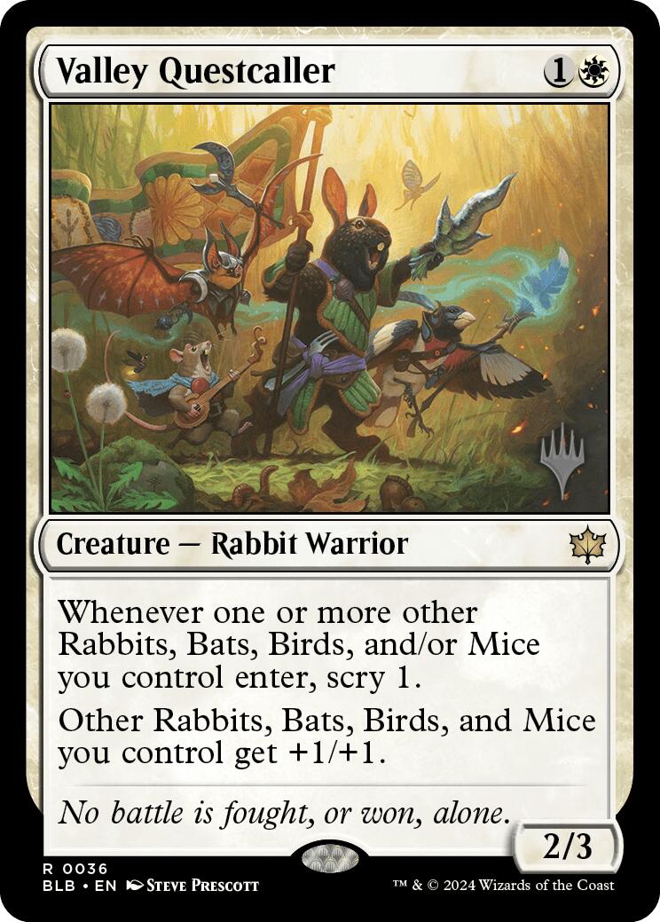 Valley Questcaller (Promo Pack) [Bloomburrow Promos] | Jomio and Rueliete's Cards and Comics