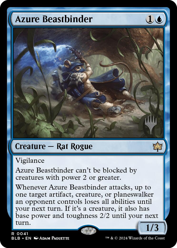 Azure Beastbinder (Promo Pack) [Bloomburrow Promos] | Jomio and Rueliete's Cards and Comics