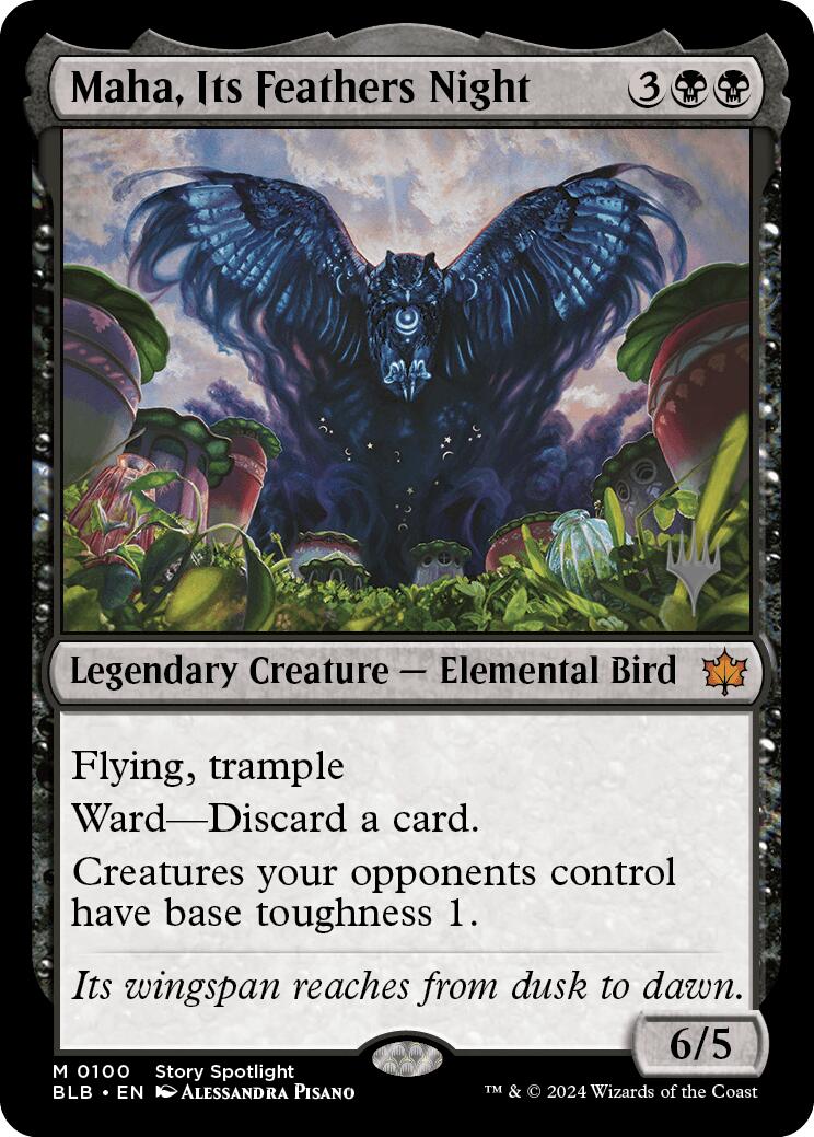 Maha, Its Feathers Night (Promo Pack) [Bloomburrow Promos] | Jomio and Rueliete's Cards and Comics