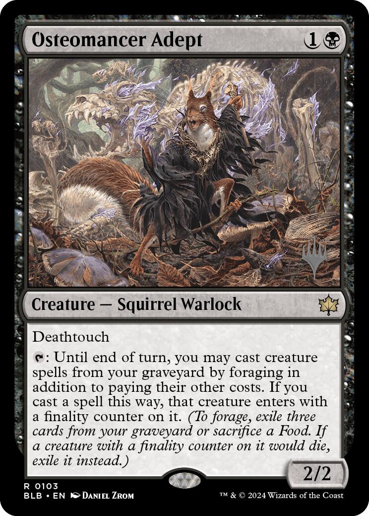 Osteomancer Adept (Promo Pack) [Bloomburrow Promos] | Jomio and Rueliete's Cards and Comics