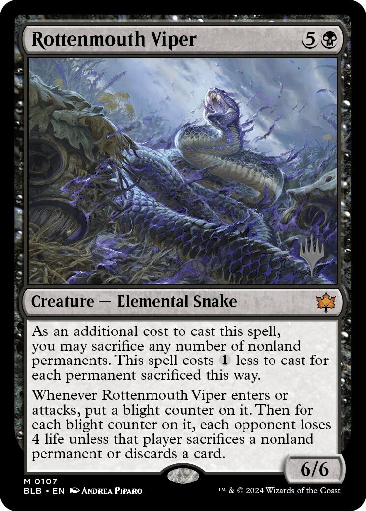 Rottenmouth Viper (Promo Pack) [Bloomburrow Promos] | Jomio and Rueliete's Cards and Comics