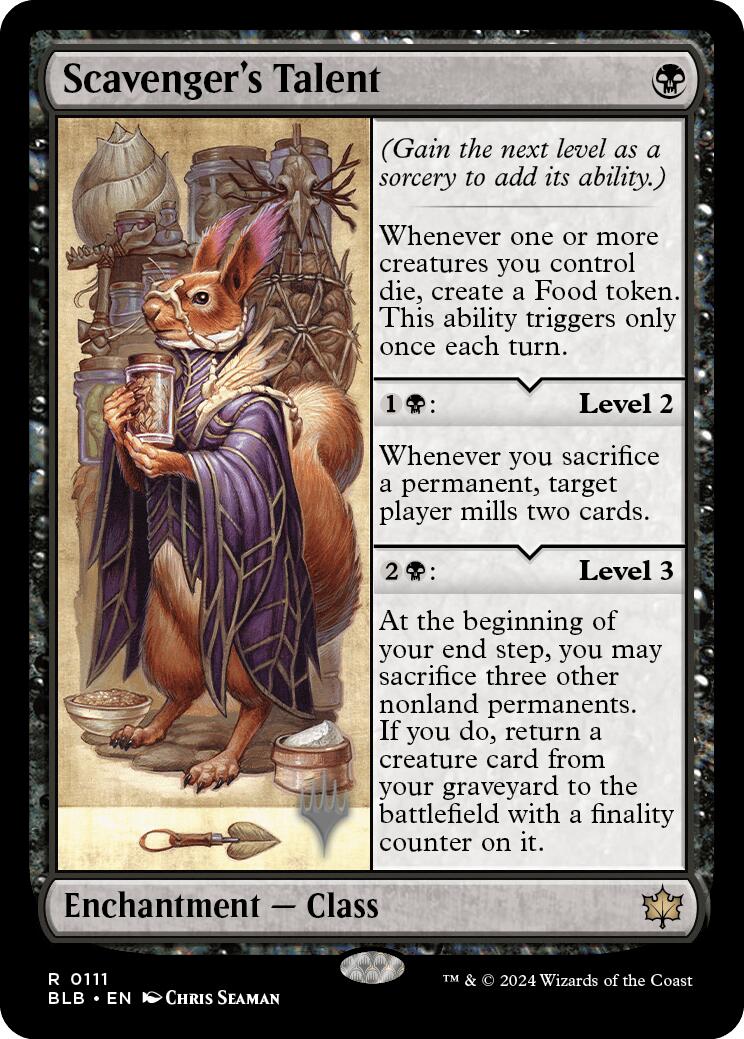Scavenger's Talent (Promo Pack) [Bloomburrow Promos] | Jomio and Rueliete's Cards and Comics