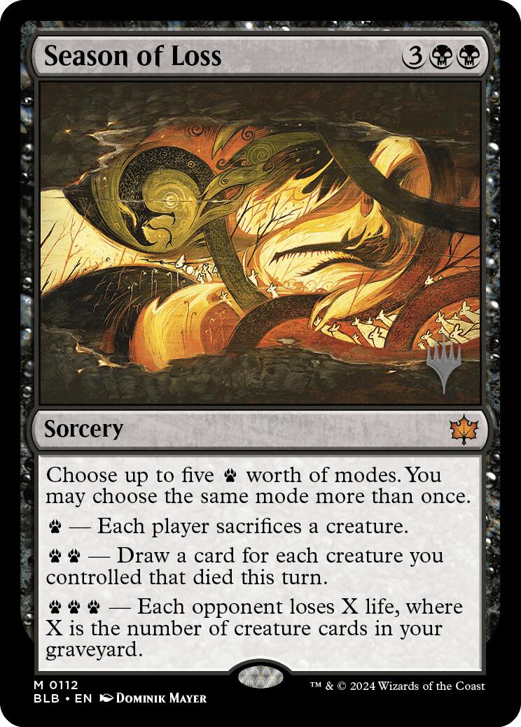 Season of Loss (Promo Pack) [Bloomburrow Promos] | Jomio and Rueliete's Cards and Comics