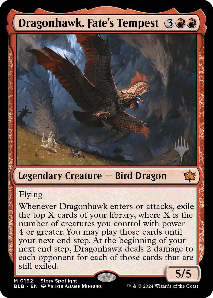 Dragonhawk, Fate's Tempest (Promo Pack) [Bloomburrow Promos] | Jomio and Rueliete's Cards and Comics