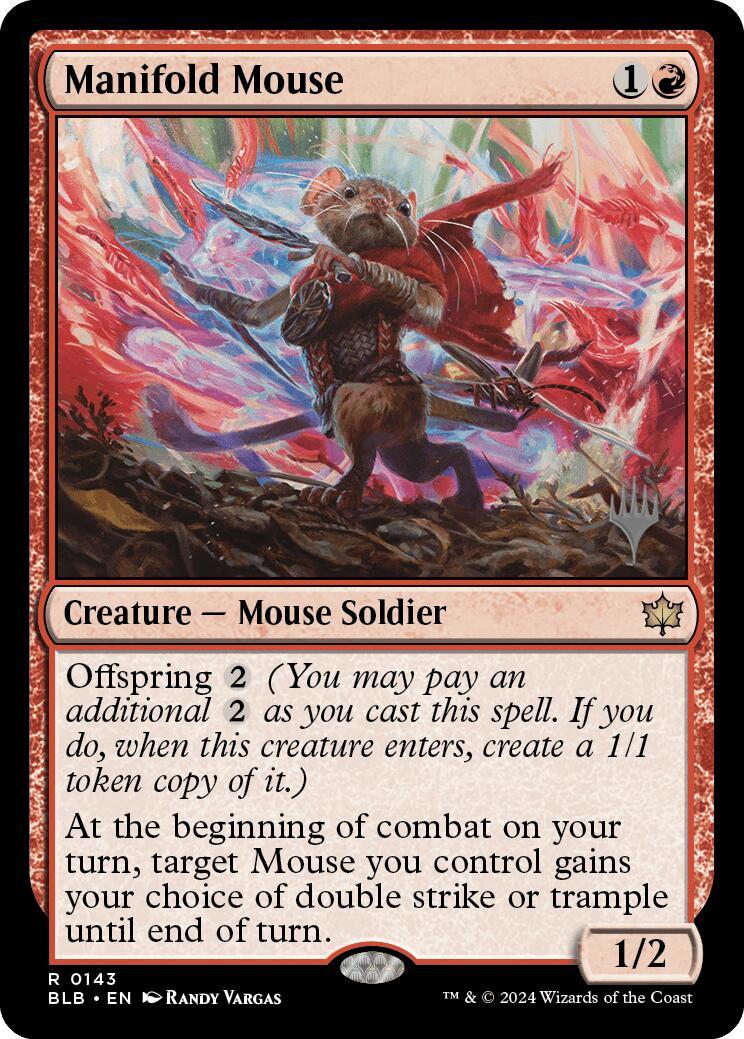 Manifold Mouse (Promo Pack) [Bloomburrow Promos] | Jomio and Rueliete's Cards and Comics