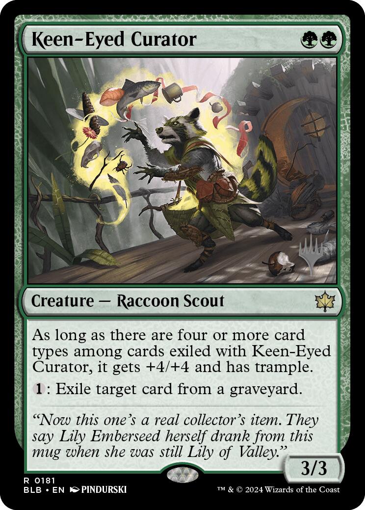 Keen-Eyed Curator (Promo Pack) [Bloomburrow Promos] | Jomio and Rueliete's Cards and Comics