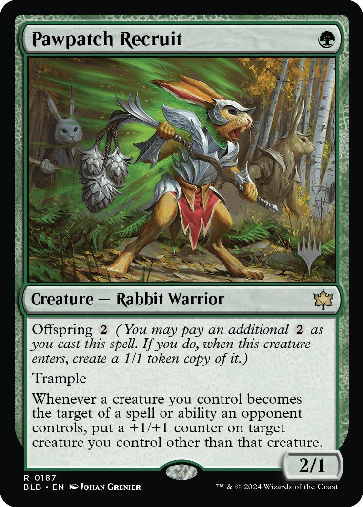 Pawpatch Recruit (Promo Pack) [Bloomburrow Promos] | Jomio and Rueliete's Cards and Comics