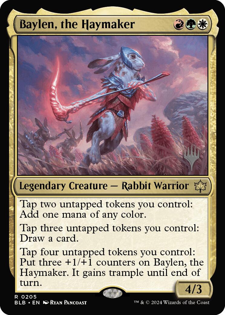 Baylen, the Haymaker (Promo Pack) [Bloomburrow Promos] | Jomio and Rueliete's Cards and Comics