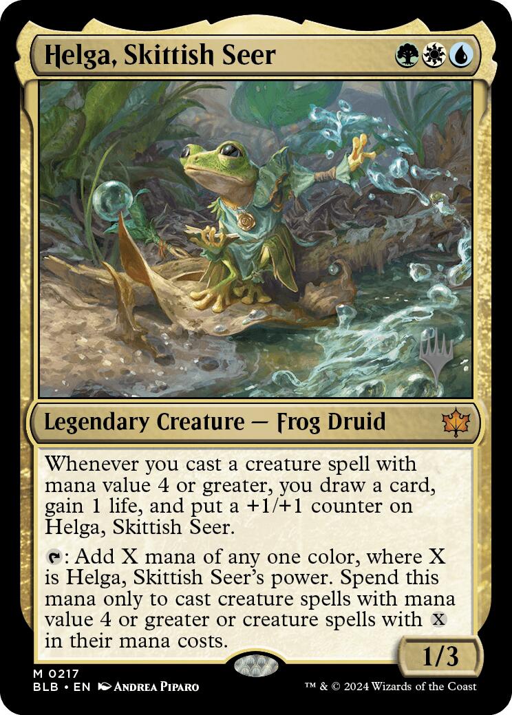 Helga, Skittish Seer (Promo Pack) [Bloomburrow Promos] | Jomio and Rueliete's Cards and Comics