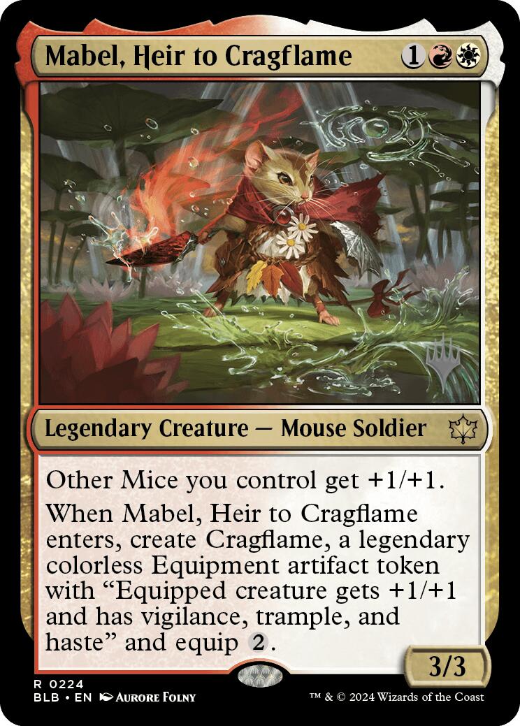 Mabel, Heir to Cragflame (Promo Pack) [Bloomburrow Promos] | Jomio and Rueliete's Cards and Comics