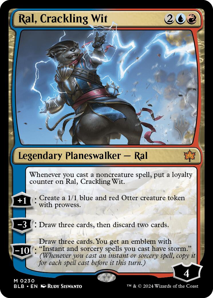 Ral, Crackling Wit (Promo Pack) [Bloomburrow Promos] | Jomio and Rueliete's Cards and Comics