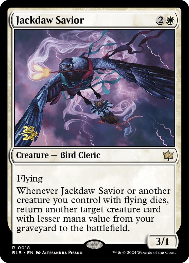 Jackdaw Savior [Bloomburrow Prerelease Promos] | Jomio and Rueliete's Cards and Comics