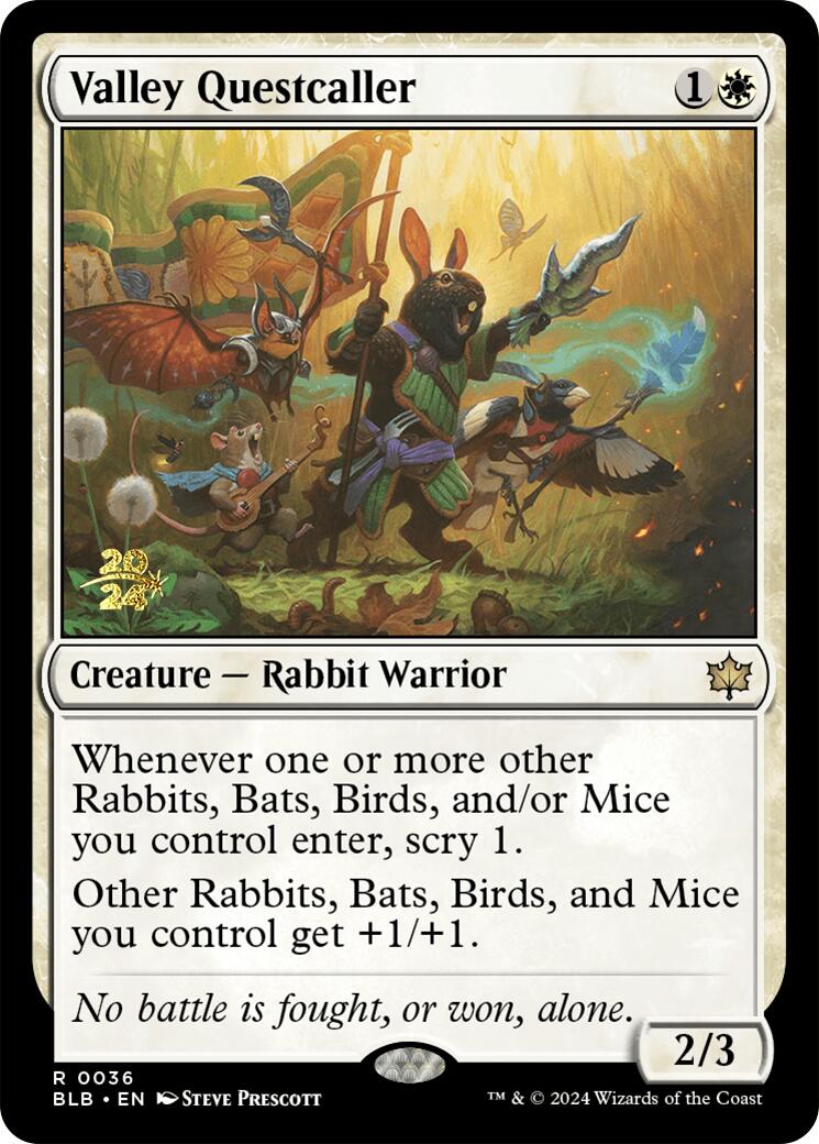 Valley Questcaller [Bloomburrow Prerelease Promos] | Jomio and Rueliete's Cards and Comics