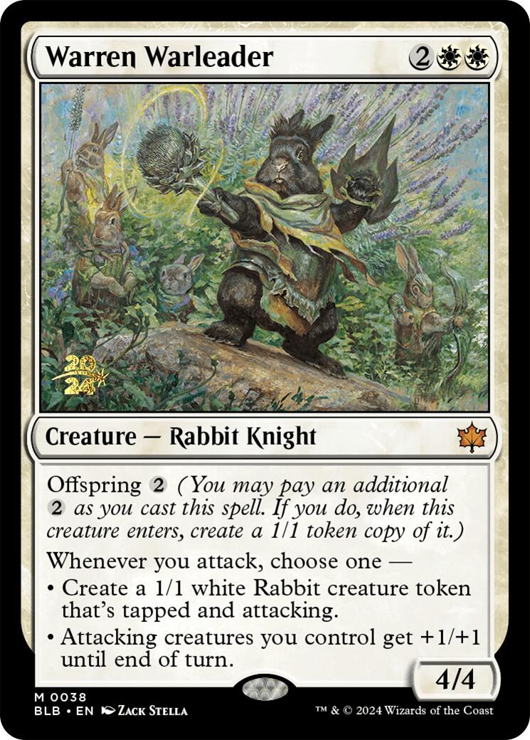 Warren Warleader [Bloomburrow Prerelease Promos] | Jomio and Rueliete's Cards and Comics