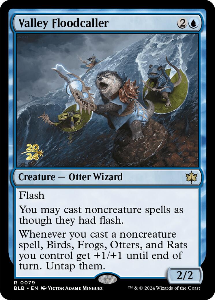 Valley Floodcaller [Bloomburrow Prerelease Promos] | Jomio and Rueliete's Cards and Comics