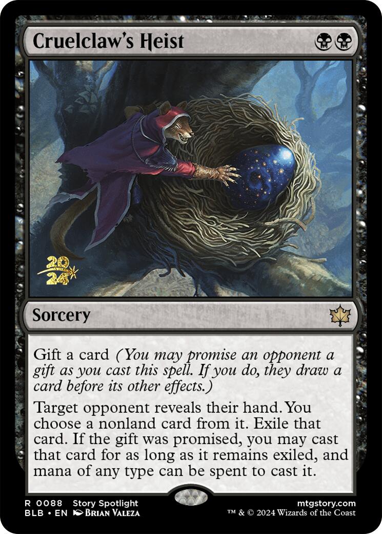Cruelclaw's Heist [Bloomburrow Prerelease Promos] | Jomio and Rueliete's Cards and Comics