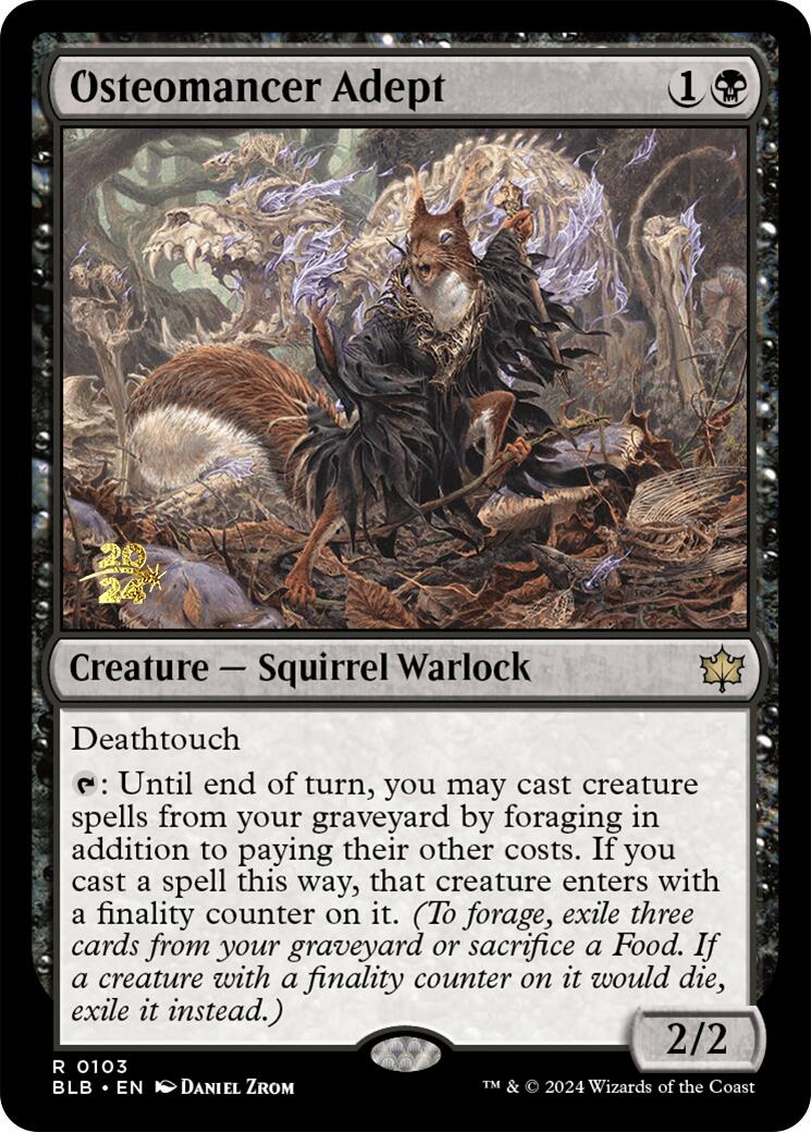 Osteomancer Adept [Bloomburrow Prerelease Promos] | Jomio and Rueliete's Cards and Comics
