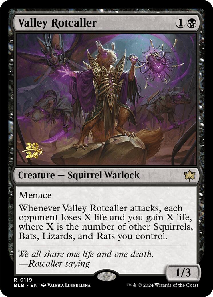Valley Rotcaller [Bloomburrow Prerelease Promos] | Jomio and Rueliete's Cards and Comics