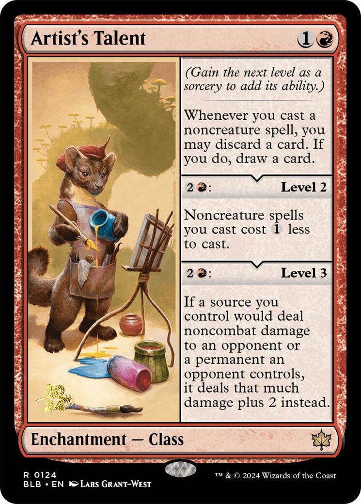 Artist's Talent [Bloomburrow Prerelease Promos] | Jomio and Rueliete's Cards and Comics