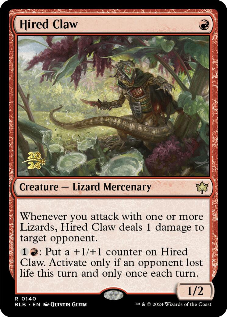 Hired Claw [Bloomburrow Prerelease Promos] | Jomio and Rueliete's Cards and Comics