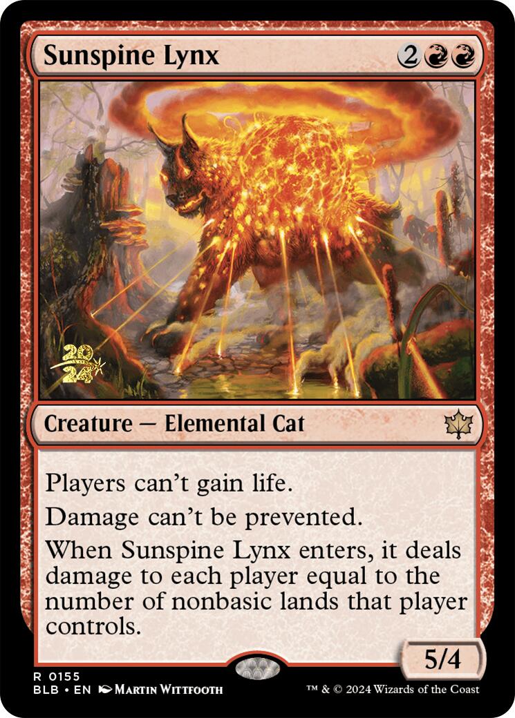 Sunspine Lynx [Bloomburrow Prerelease Promos] | Jomio and Rueliete's Cards and Comics