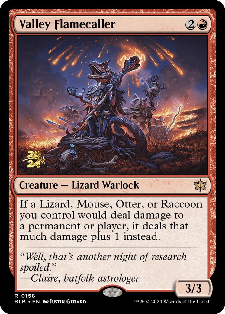 Valley Flamecaller [Bloomburrow Prerelease Promos] | Jomio and Rueliete's Cards and Comics