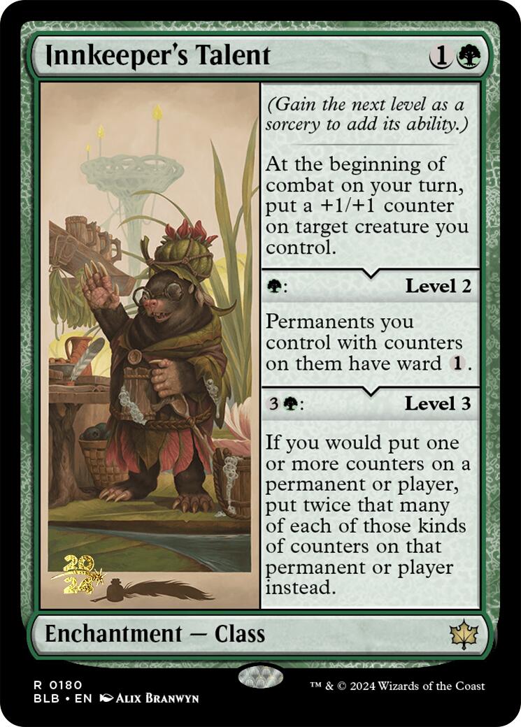Innkeeper's Talent [Bloomburrow Prerelease Promos] | Jomio and Rueliete's Cards and Comics