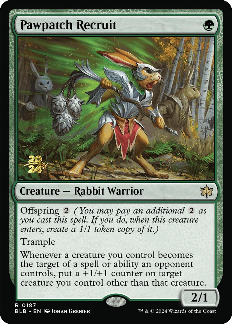 Pawpatch Recruit [Bloomburrow Prerelease Promos] | Jomio and Rueliete's Cards and Comics