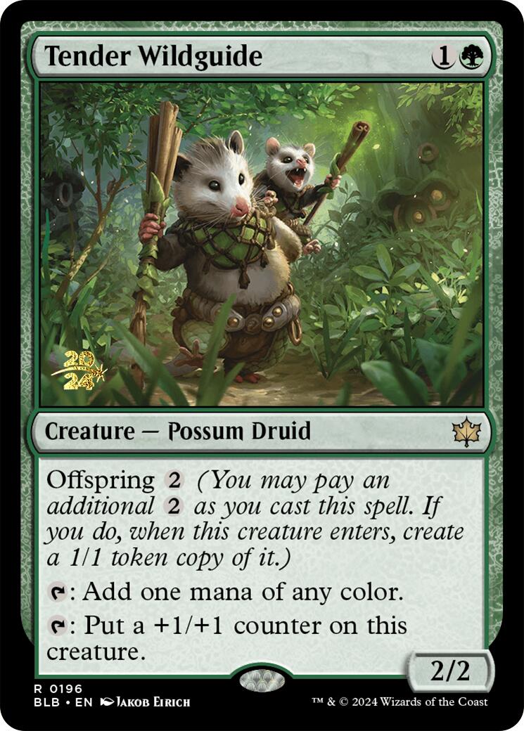 Tender Wildguide [Bloomburrow Prerelease Promos] | Jomio and Rueliete's Cards and Comics