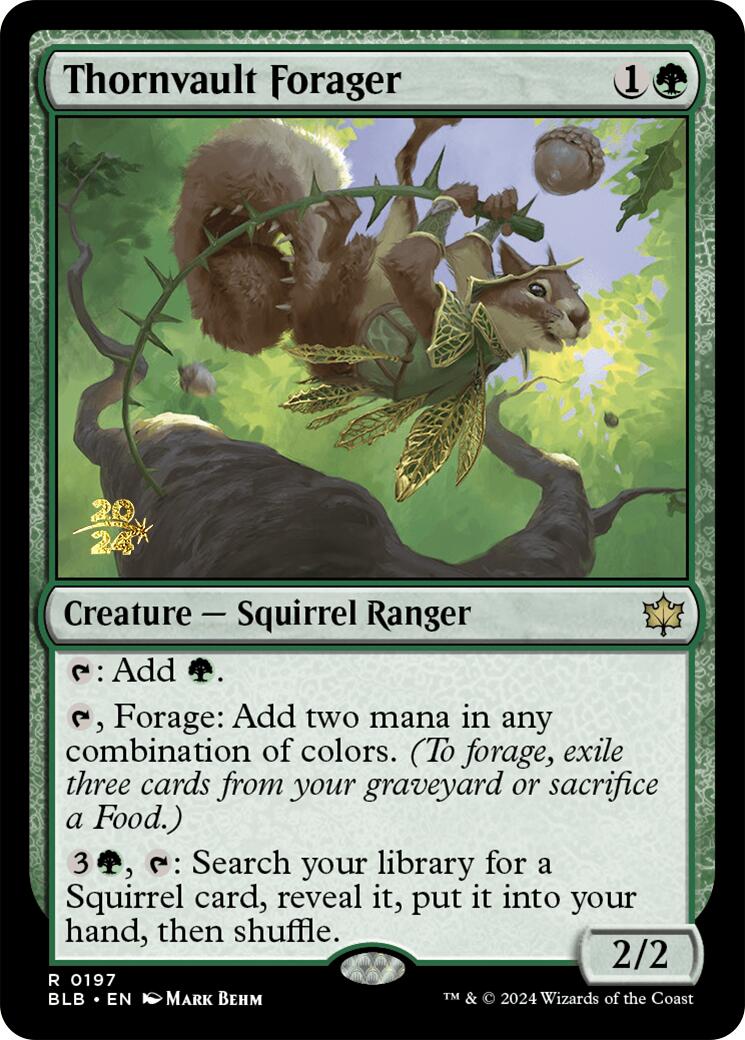 Thornvault Forager [Bloomburrow Prerelease Promos] | Jomio and Rueliete's Cards and Comics