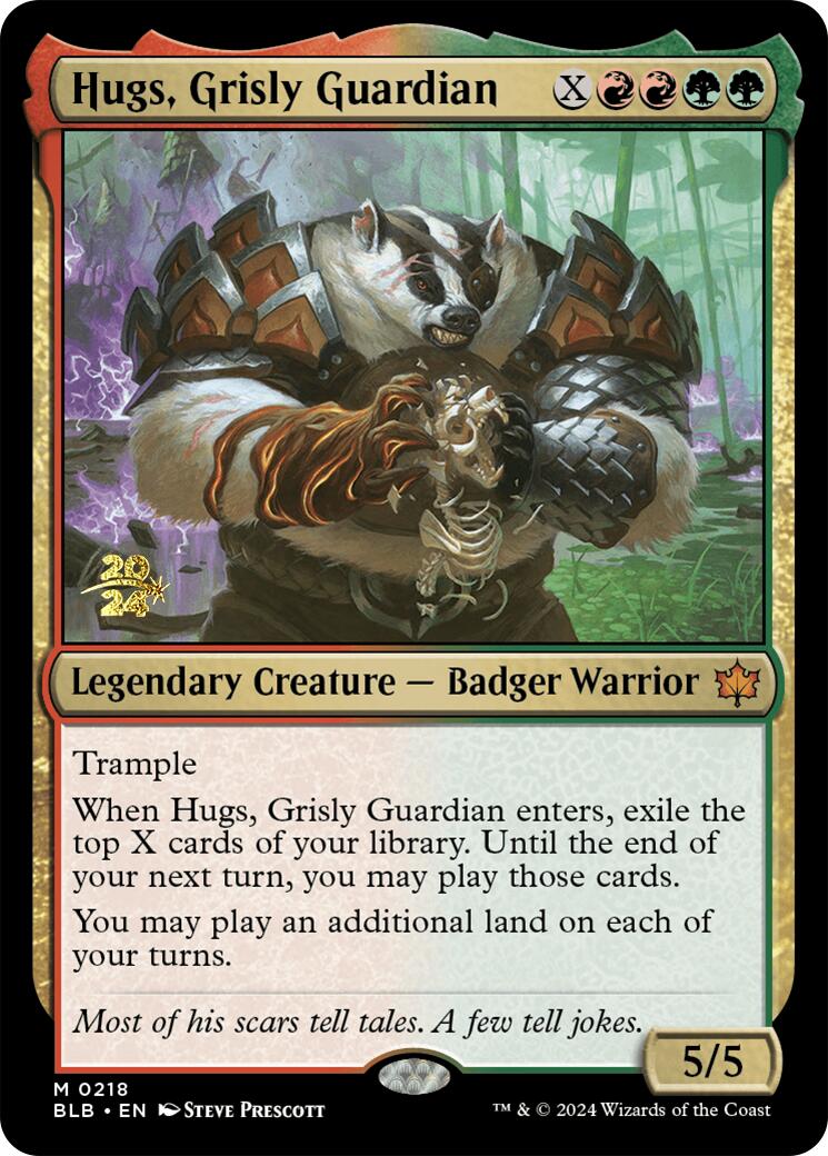 Hugs, Grisly Guardian [Bloomburrow Prerelease Promos] | Jomio and Rueliete's Cards and Comics