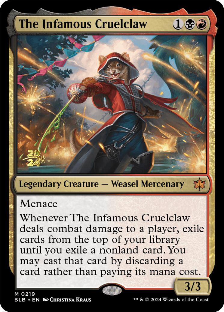 The Infamous Cruelclaw [Bloomburrow Prerelease Promos] | Jomio and Rueliete's Cards and Comics