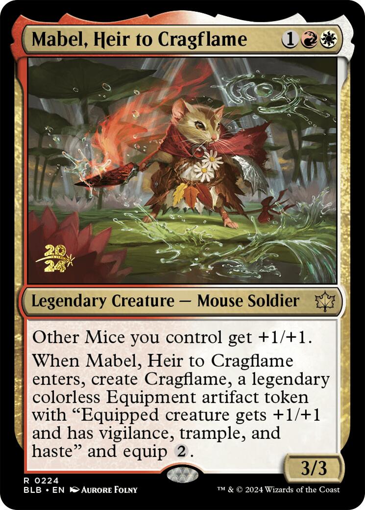 Mabel, Heir to Cragflame [Bloomburrow Prerelease Promos] | Jomio and Rueliete's Cards and Comics