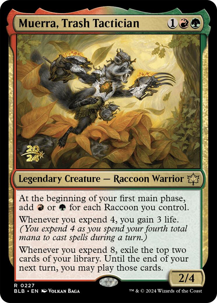 Muerra, Trash Tactician [Bloomburrow Prerelease Promos] | Jomio and Rueliete's Cards and Comics