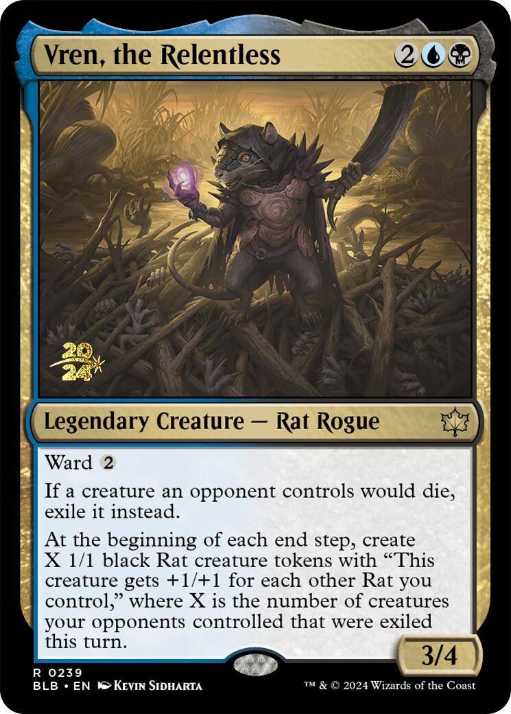Vren, the Relentless [Bloomburrow Prerelease Promos] | Jomio and Rueliete's Cards and Comics