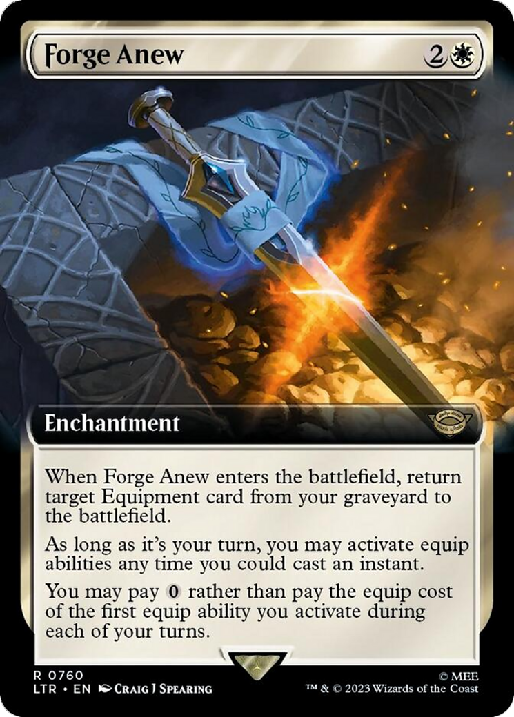 Forge Anew (Extended Art) (Surge Foil) [The Lord of the Rings: Tales of Middle-Earth] | Jomio and Rueliete's Cards and Comics