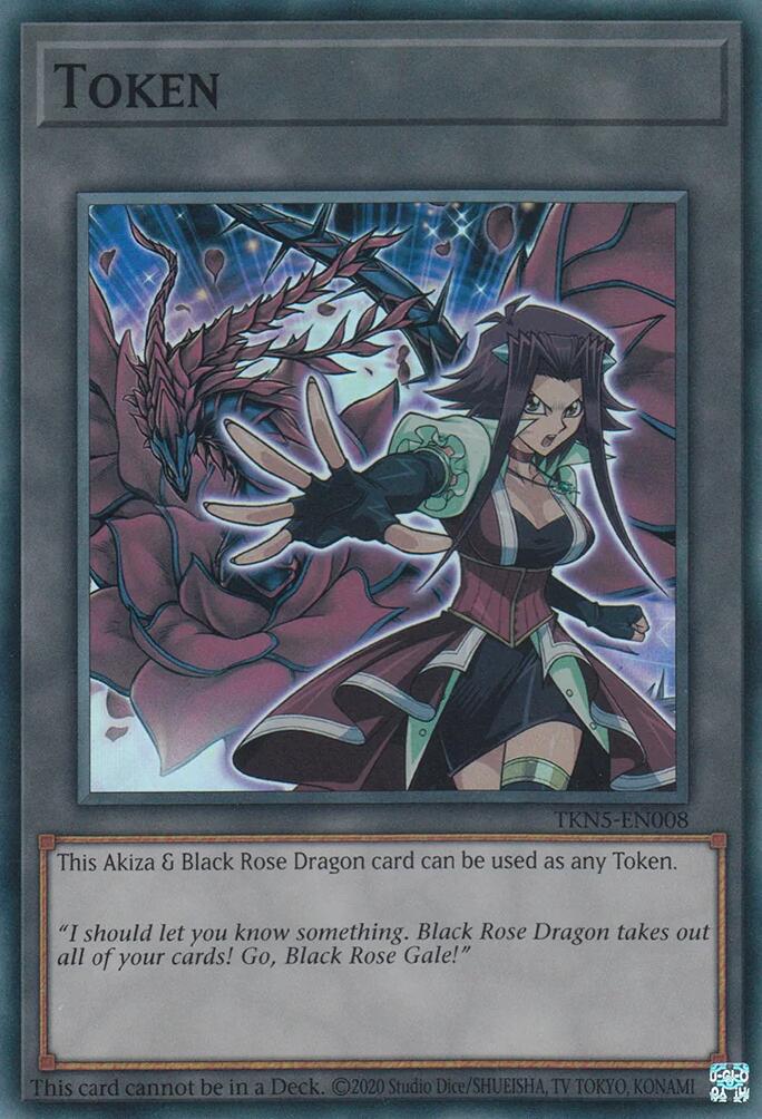 Token: Akiza & Black Rose Dragon [TKN5-EN008] Super Rare | Jomio and Rueliete's Cards and Comics