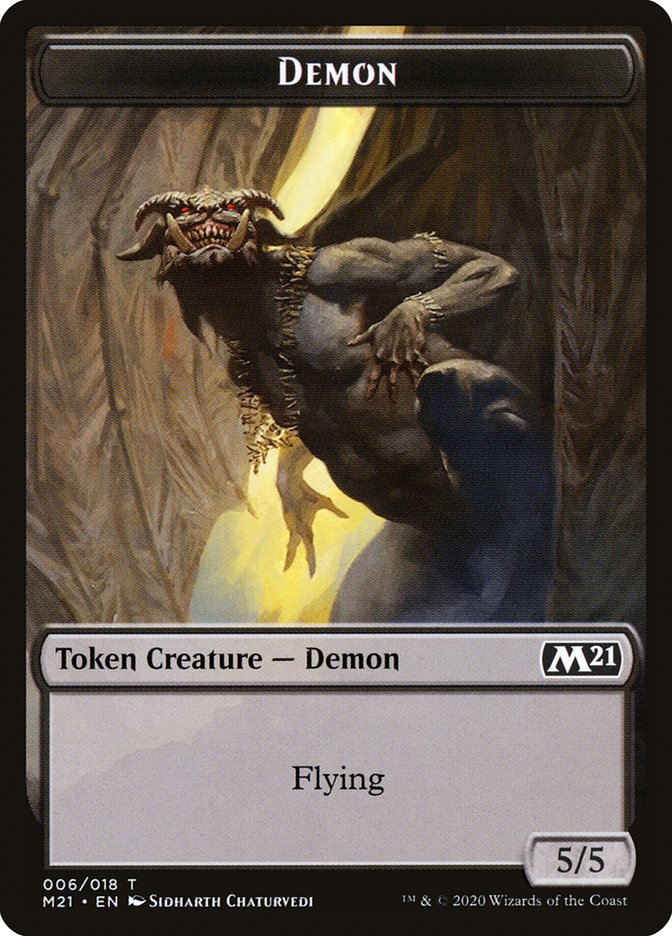 Bird // Demon Double-Sided Token [Core Set 2021 Tokens] | Jomio and Rueliete's Cards and Comics