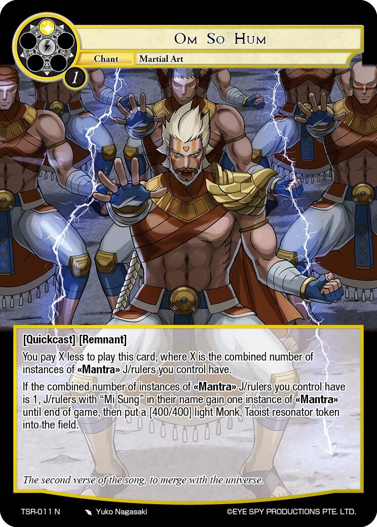 Om So Hum (TSR-011 N) [The Battle at the Sacred Ruins] | Jomio and Rueliete's Cards and Comics