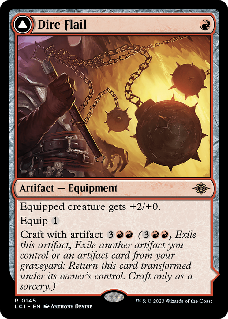 Dire Flail [The Lost Caverns of Ixalan] | Jomio and Rueliete's Cards and Comics