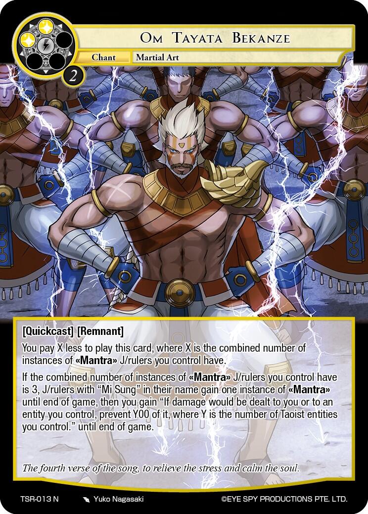 Om Tayata Bekanze (TSR-013 N) [The Battle at the Sacred Ruins] | Jomio and Rueliete's Cards and Comics