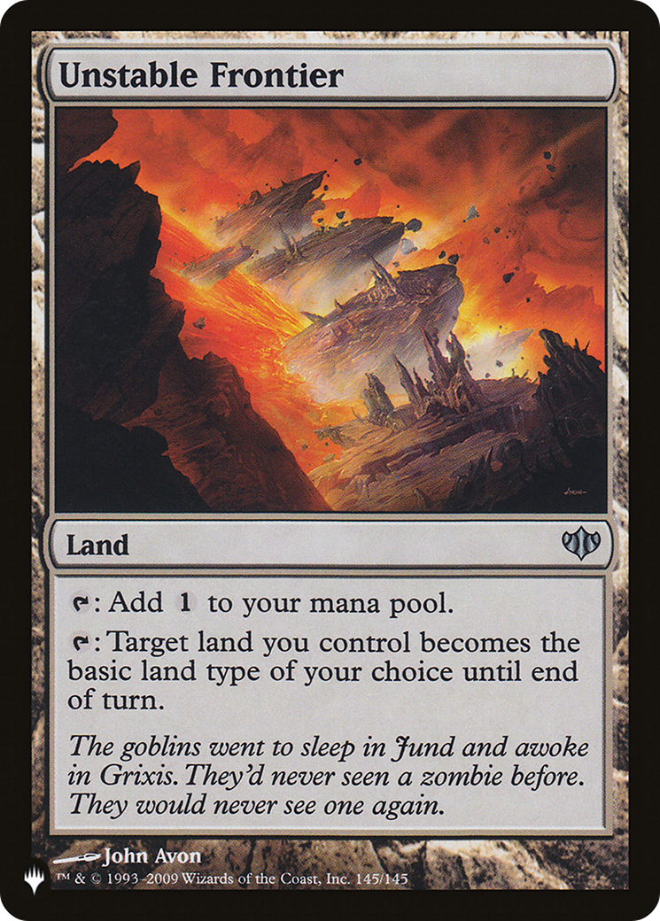 Unstable Frontier [The List] | Jomio and Rueliete's Cards and Comics