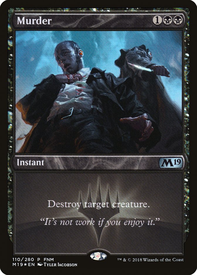 Murder (FNM) [Core Set 2019 Promos] | Jomio and Rueliete's Cards and Comics