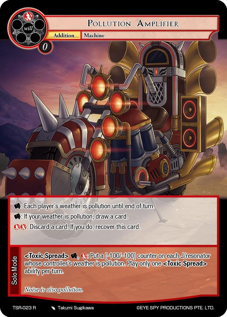 Pollution Amplifier (TSR-023 R) [The Battle at the Sacred Ruins] | Jomio and Rueliete's Cards and Comics