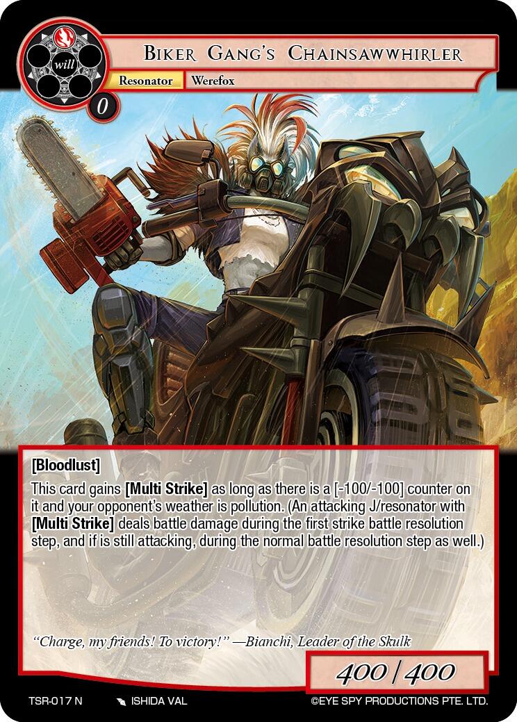 Biker Gang's Chainsawwhirler (TSR-017 N) [The Battle at the Sacred Ruins] | Jomio and Rueliete's Cards and Comics