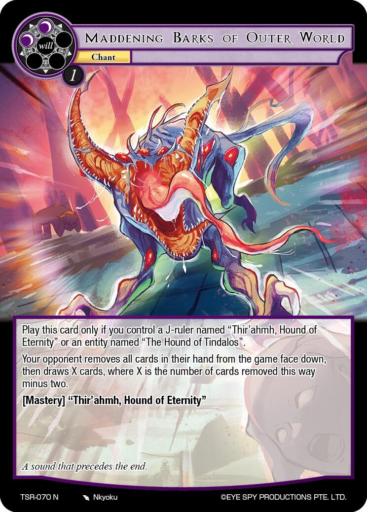 Maddening Barks Of Outer World (TSR-070 N) [The Battle at the Sacred Ruins] | Jomio and Rueliete's Cards and Comics