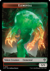 Elemental (0021) // Angel Double-Sided Token [Outlaws of Thunder Junction Commander Tokens] | Jomio and Rueliete's Cards and Comics